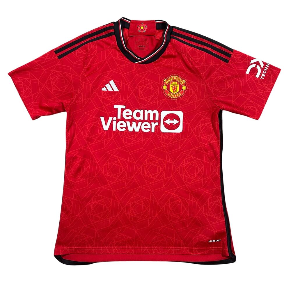 Adidas Manchester United Jersey Men’s Large 2023/24 Home Kit Red TeamViewer